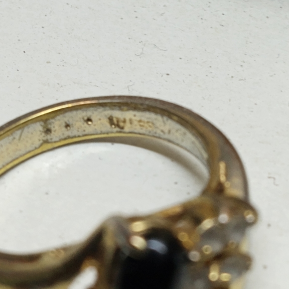 Onyx and diamond ring - Picture 4 of 5